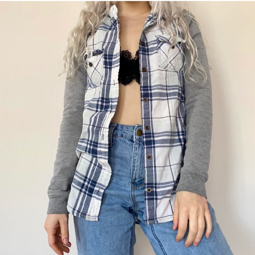 Hooded plaid flannel
